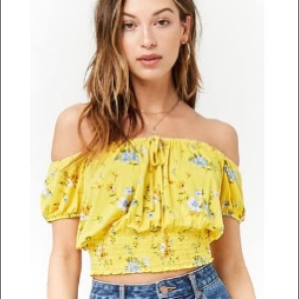 Floral off-the-shoulder top